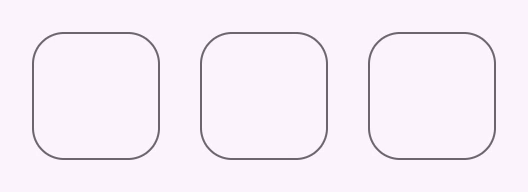 A focus ring moving across elements. Three elements with a focus ring that moves between them.