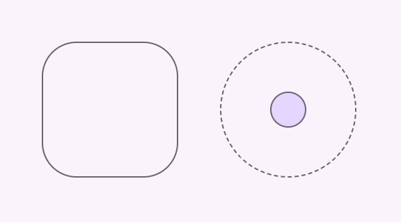 Two containers that display a bounded and unbounded ripple on interaction.